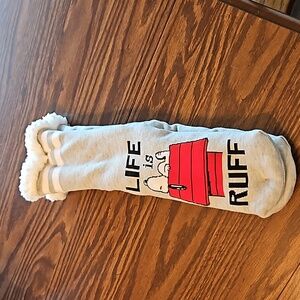 Peanuts Slipper Socks.  One size fits all.  Brand new with tags.  Gray and white